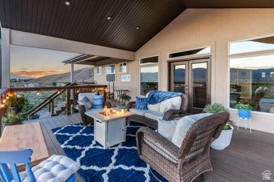 2253 N 1200 E, Monroe, UT 84754 - wooden terrace with an outdoor living space with a fire pit