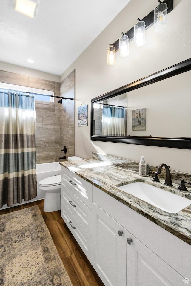 2253 N 1200 E, Monroe, UT 84754 - bathroom with double vanity, shower / bath combo, and wood finished floors