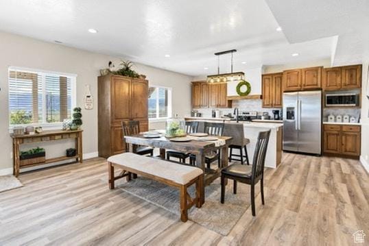 2253 N 1200 E, Monroe, UT 84754 - dining space with light wood-style floors and recessed lighting