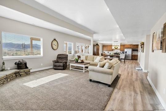 2253 N 1200 E, Monroe, UT 84754 - living area featuring light wood-style floors and baseboards