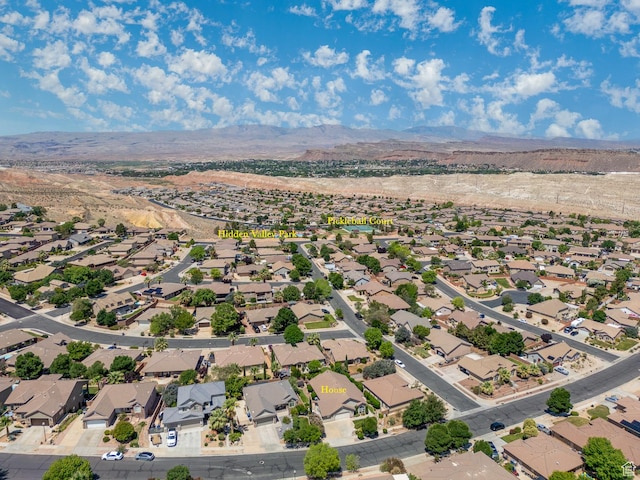 3524 S Price Hills Dr, St George, UT 84790 - aerial view of residential area with mountains