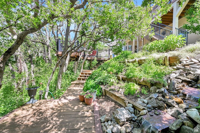 1269 Alice Ln, Farmington, UT 84025 - surrounding community with stairs and a deck