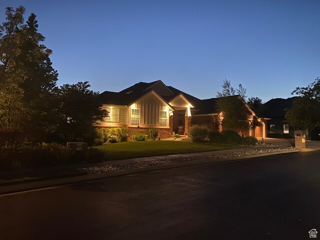 1269 Alice Ln, Farmington, UT 84025 - craftsman house with board and batten siding and a front lawn
