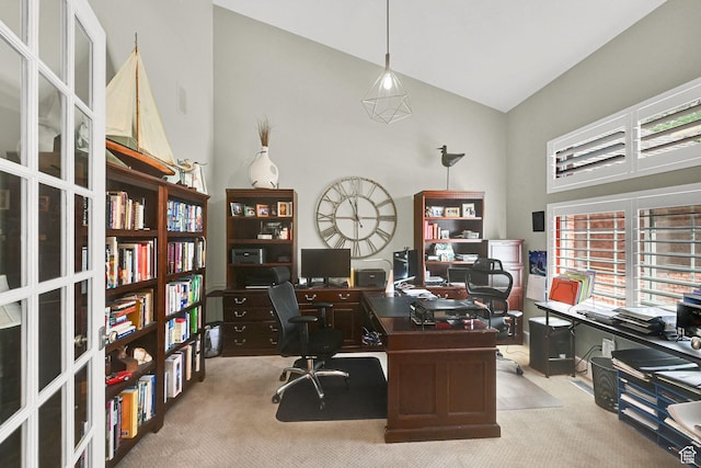 1269 Alice Ln, Farmington, UT 84025 - carpeted office with high vaulted ceiling