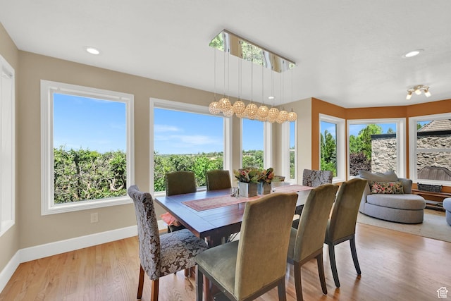 1269 Alice Ln, Farmington, UT 84025 - dining area with wood finished floors, recessed lighting, and a chandelier