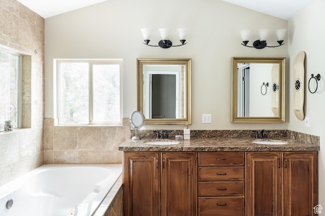 3551 S Huntington Dr, Bountiful, UT 84010 - bathroom with a bath and double vanity