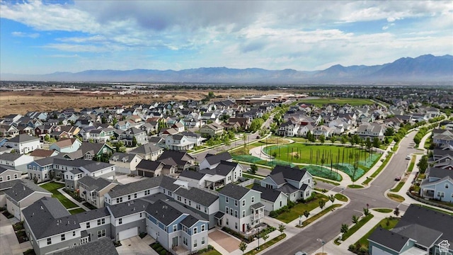 5504 W Burntside Ave, South Jordan, UT 84009 - aerial perspective of suburban area with a mountain backdrop