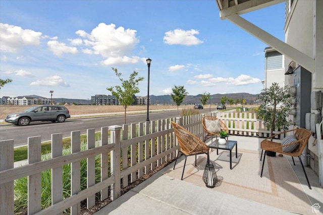 5504 W Burntside Ave, South Jordan, UT 84009 - view of patio featuring a mountain view