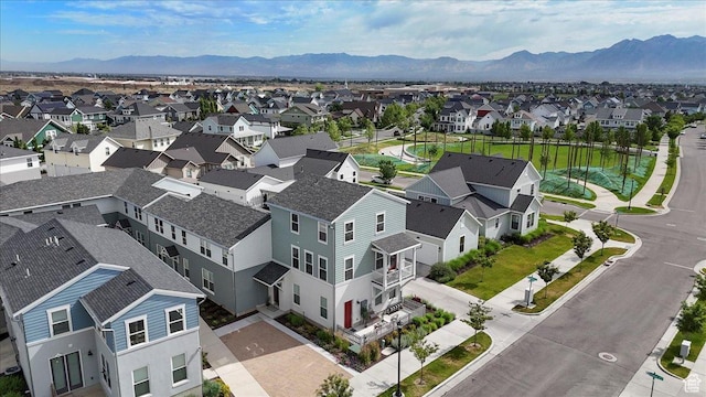 5504 W Burntside Ave, South Jordan, UT 84009 - aerial view of residential area featuring a mountainous background