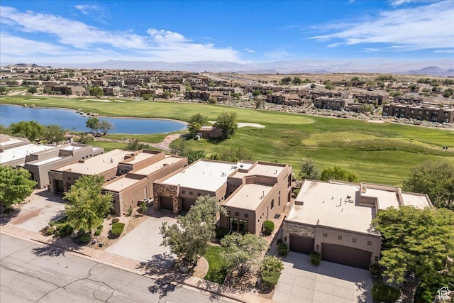 1683 W Red Cloud Dr, St George, UT 84770 - aerial view of residential area with a local golf course and a water and mountain view