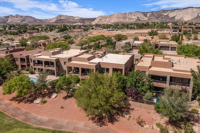 1683 W Red Cloud Dr, St George, UT 84770 - aerial view of residential area featuring a mountainous background