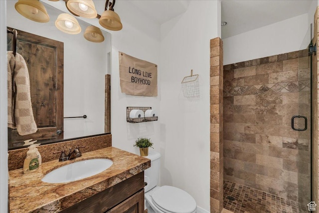 1683 W Red Cloud Dr, St George, UT 84770 - bathroom featuring a stall shower and vanity