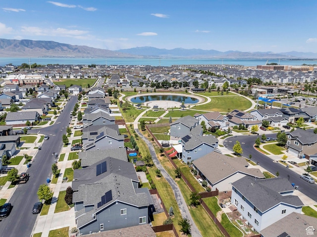 123 E 460 N, Vineyard, UT 84059 - aerial view of property's location featuring nearby suburban area and a water and mountain view