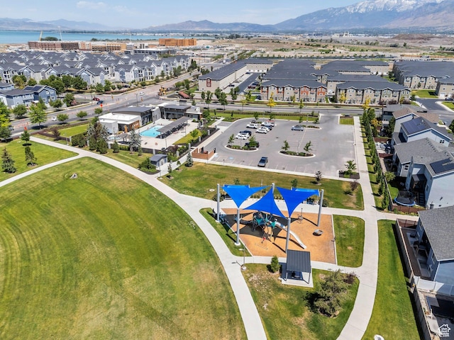 123 E 460 N, Vineyard, UT 84059 - aerial view of residential area with a water and mountain view
