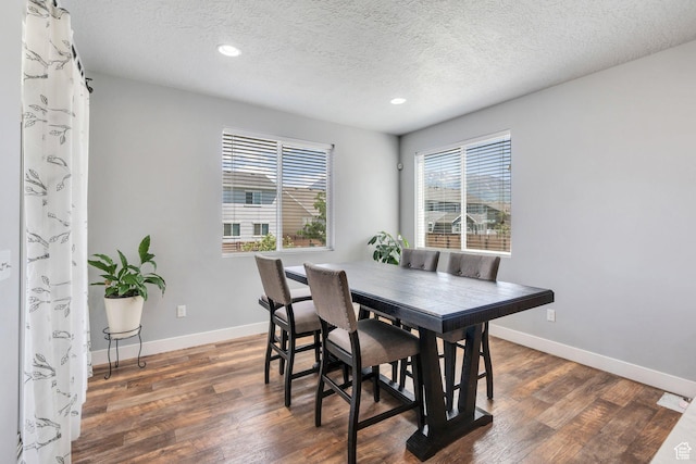 123 E 460 N, Vineyard, UT 84059 - dining area featuring wood finished floors, a textured ceiling, and recessed lighting