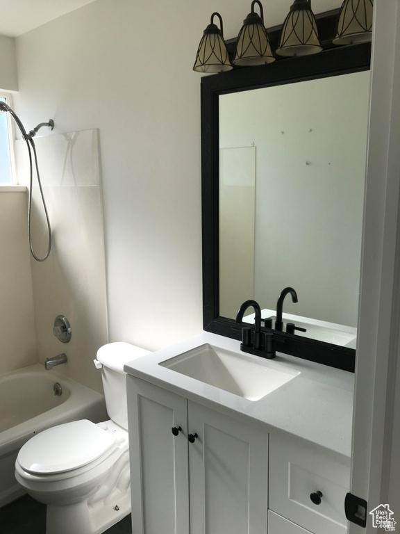 6116 W Graceland Way, West Jordan, UT 84081 - full bathroom featuring vanity and shower / bathtub combination