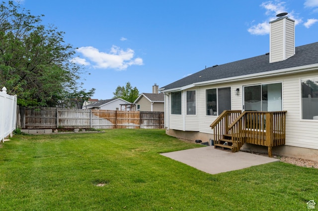 9152 S Crystal Vista Ln, West Jordan, UT 84088 - fenced backyard with a patio area