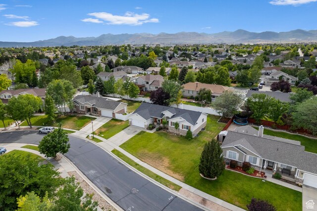9152 S Crystal Vista Ln, West Jordan, UT 84088 - aerial view of residential area featuring mountains