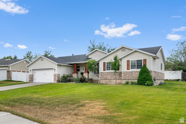 9152 S Crystal Vista Ln, West Jordan, UT 84088 - single story home with stone siding, driveway, and an attached garage