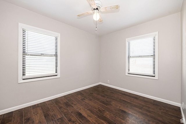 1344 E 23rd St N, Ogden, UT 84401 - unfurnished room featuring dark wood-style flooring and ceiling fan