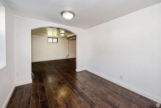 1344 E 23rd St N, Ogden, UT 84401 - empty room featuring arched walkways and wood finished floors