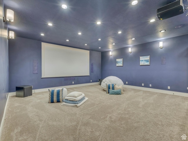 6037 Chamberry Way N, Highland, UT 84003 - carpeted home theater featuring recessed lighting