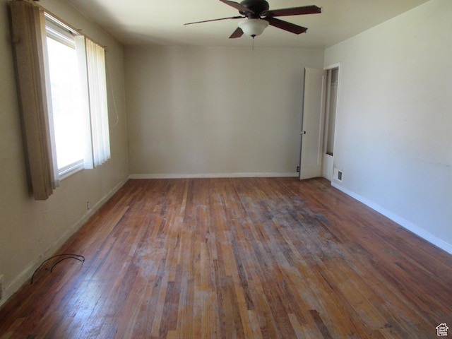 250 E Beryl, South Salt Lake, UT 84115 - empty room featuring ceiling fan and wood finished floors