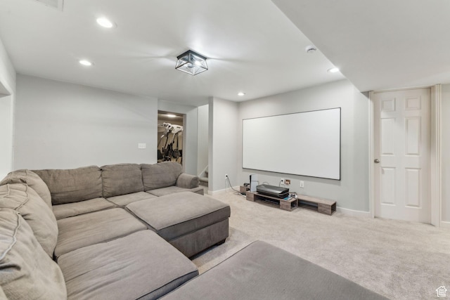 15106 S Heather Stone Cir, Draper, UT 84020 - cinema room featuring carpet and recessed lighting