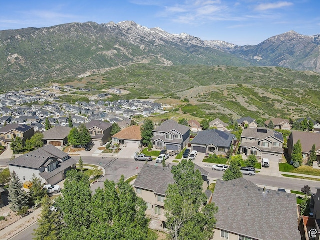 15106 S Heather Stone Cir, Draper, UT 84020 - aerial overview of property's location with nearby suburban area and a mountain backdrop