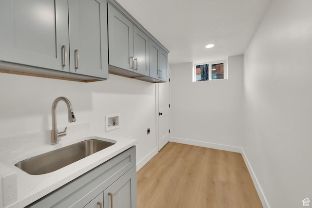 1003 E Platinum Way, Sandy, UT 84094 - laundry room featuring hookup for a washing machine, light wood-type flooring, cabinet space, and recessed lighting