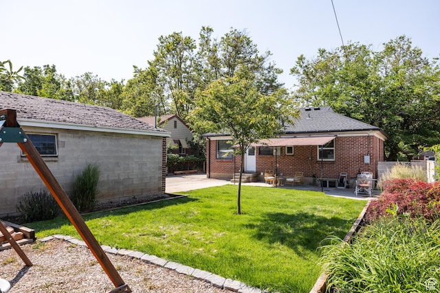 1523 E 3115 S, Millcreek, UT 84106 - view of yard featuring entry steps and a patio area