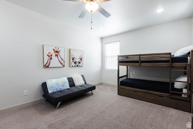 344 N Puerta Dr, Washington, UT 84780 - bedroom featuring carpet flooring, ceiling fan, and recessed lighting