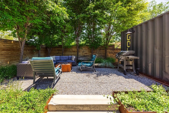 1603 S 1600 E, Salt Lake City, UT 84105 - fenced backyard with outdoor lounge area, a patio area, and area for grilling