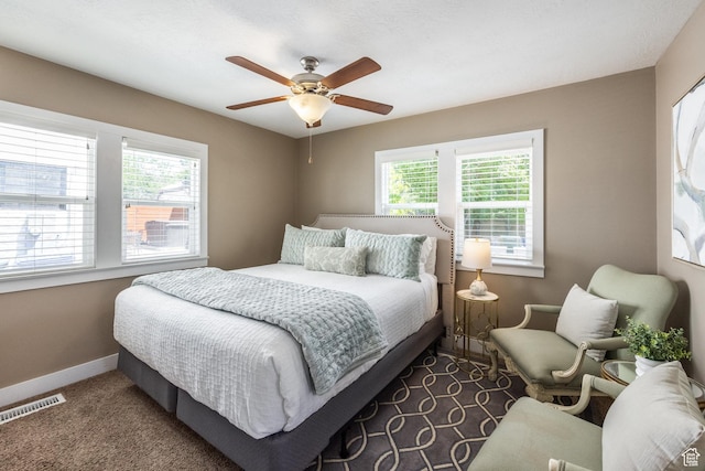 1603 S 1600 E, Salt Lake City, UT 84105 - bedroom with multiple windows, carpet flooring, and ceiling fan