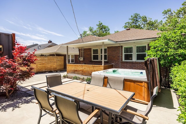 1603 S 1600 E, Salt Lake City, UT 84105 - view of patio with a hot tub and outdoor dining area