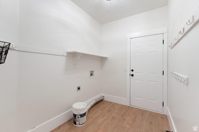 8743 N Franklin Dr E, Eagle Mountain, UT 84005 - washroom featuring washer hookup, light wood-style flooring, and hookup for an electric dryer