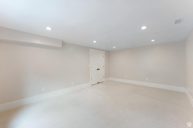8743 N Franklin Dr E, Eagle Mountain, UT 84005 - finished basement with recessed lighting and light carpet