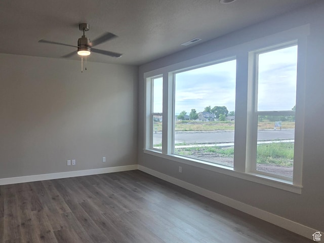 442 W 1325 N Unit 25, Brigham City, UT 84302 - unfurnished room featuring dark wood-style floors and ceiling fan