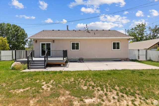 231 S 200 E, Manti, UT 84642 - back of property with a patio, stucco siding, and a deck