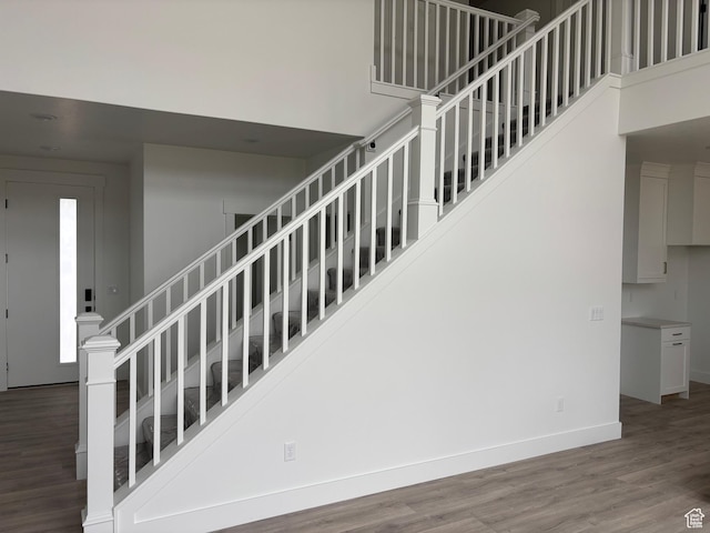 1678 S 130 W Unit 48, Salem, UT 84653 - stairway with wood finished floors and a high ceiling