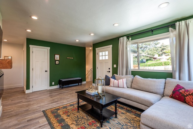 68 W 3600 S, Bountiful, UT 84010 - living area featuring recessed lighting and wood finished floors
