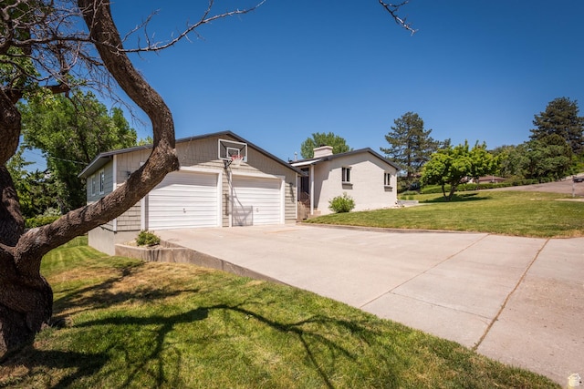 68 W 3600 S, Bountiful, UT 84010 - view of front of property featuring a front yard, driveway, and a garage