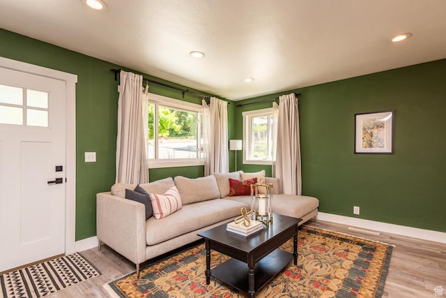 68 W 3600 S, Bountiful, UT 84010 - living room featuring wood finished floors and recessed lighting