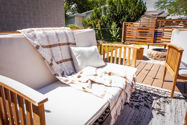 68 W 3600 S, Bountiful, UT 84010 - wooden deck with an outdoor fire pit