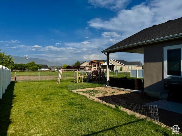 4026 S 3700 W, West Haven, UT 84401 - view of yard with a playground and a mountain view