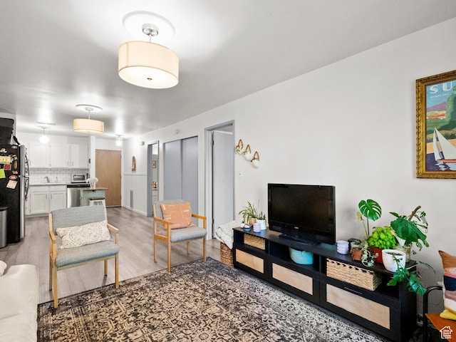 425 S 1000 E Unit 402C, Salt Lake City, UT 84102 - living room featuring light wood finished floors