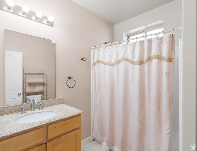 3903 S 3200 W, West Valley City, UT 84119 - full bathroom featuring vanity, a shower with shower curtain, and tile patterned flooring