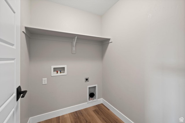 3256 S Iron Hill Cir, Saratoga Springs, UT 84045 - washroom featuring wood finished floors, electric dryer hookup, and washer hookup