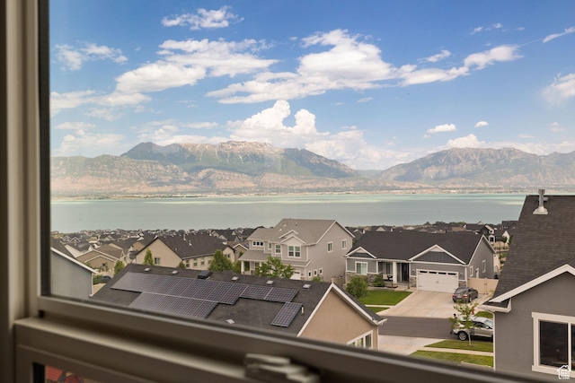 3256 S Iron Hill Cir, Saratoga Springs, UT 84045 - view of mountain backdrop featuring a nearby body of water and nearby suburban area