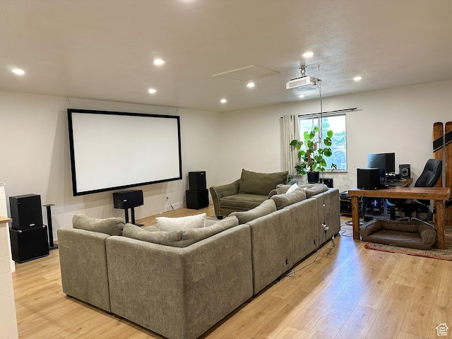 3269 Liberty Ave, Ogden, UT 84403 - cinema room with light wood finished floors and recessed lighting